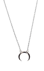 �y���������z�l�b�N���X�@�l�b�N���X�V���o�[�V���v���r���e�[�W�S�V�b�Ncollier couleur argent avec croissant de lune simple, vintage gothique occulte w