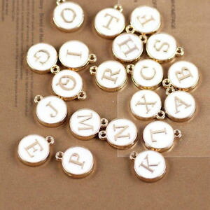 yzlbNX@y_g^NvuXbg5set pendentifs breloque mtal lettres blanc pr bracelet collier