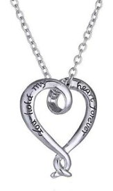 【送料無料】ネックレス　ハートネックレスcollier coeur grav you hold my heart forever tu tiens mon coeur pour toujours