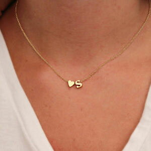 �y���������z�l�b�N���X�@���^�[�l�b�N���X�y���_���g�R���[as fr25177 coeur petit dainty lettre collier pendentif en forme de metal collie