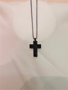 yzlbNX@collana girocollo croce, nera uomo comete acciaio vgl 501collana girocollo croce nera comete uomo acciaio vgl 501