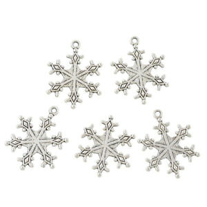 �y���������z�l�b�N���X�@�y���_���g�X�m�[�t���[�N�N���X�}�X�A�N�Z�T��100 pendentifs breloques flocons de neige nol cadeau accessoire 28x22cm diy