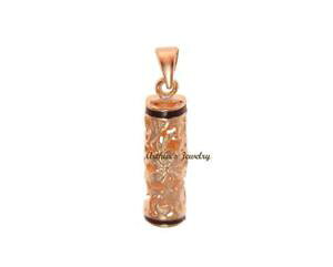 yzlbNX@sNnCAvAoplaqu or rose argent 925 hawaen plumeria volutes vertical baril pendentif