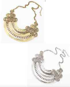 yzlbNX@NvgCoS[hVo[t@^W[collier plastron tribale ethnique dor argent fantaisie neuf femme