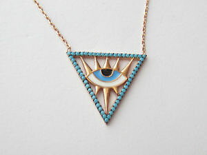 yzlbNX@ghgRX^[OVo[hA^[RCY[Yturque tendance rose 925 argent sterling turquoise porte bonheur triangle
