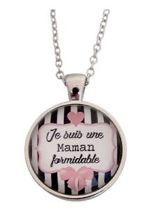 �y���������z�l�b�N���X�@�R���Acollier pendentif inscrit je suis une maman formidable