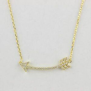 �y���������z�l�b�N���X�@�L���[�r�b�N�W���R���C�G���[�N���b�vfemmes massif 925 argent zircon cubique jaune amour flche collier 1651cm