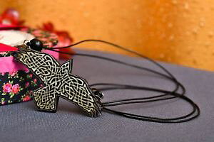 yzlbNX@pe|}[WGANZTfUCpendentif oiseau pate polymere bijou fait main noir design accessoire femme