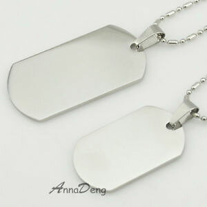 【送料無料】ネックレス ステンレススチールタグメタルペンダントクランプクランプas fr20231 dog tag metal pendentif en acier inoxydable collier colliers