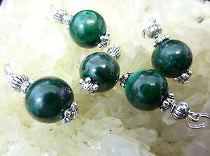 �y���������z�l�b�N���X�@���[�}���J�C�gpendentif en malachite 12mm lacet coton ert