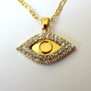 yzlbNX@JeifBt@eB}rALcollana donna catena 54 cm c oro ciondolo occhio di fatima zirconi bianchi 130 v