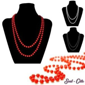 【送料無料】ネックレス　パールブラックレッドホワイトネックレスネックレスune joli e collier collier de perles perles noir rouge blanc
