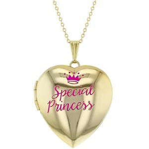 �y���������z�l�b�N���X�@�t�H�[�����_�C�����s���N�v�����Z�X�N���E���N�����vforme coeur mdaillon photo rose spcial princesse couronne filles collier