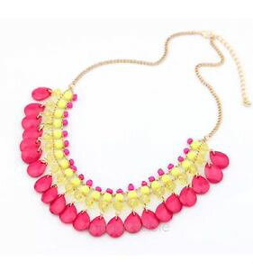 �y���������z�l�b�N���X�@�S�[���f���J���[���[�Ycollier dore plastron jaune rose