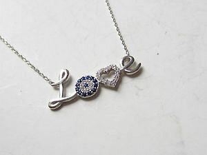 yzlbNX@X^[OVo[hATt@CAgRlbNXen argent sterling 925 mauvais oeil saphir porte bonheur turque amour collier