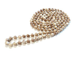 yzlbNX@lbNXKXuEX[Nr[Ybijou collier sautoir perles de verre teintes marron marbr