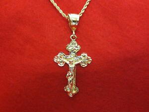 �y���������z�l�b�N���X�@�S�[���h�y���_���g���[�v14kt or ep over 63cm crucifix pendentif breloque w16 76,2 cm 3mm corde