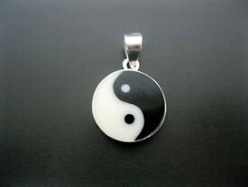 【送料無料】ネックレス　スターリングシルバーペンダントargent sterling yin yang pendentif breloque 16mm