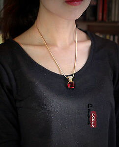�y���������z�l�b�N���X�@�N���b�v�A�[���f�R���b�h���g���I���W�i���o���b�Ncollier pendantif art deco rouge vermeil carr retro baroque original dz 1