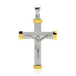 �y���������z�l�b�N���X�@�X�e�����X�X�`�[�����b�L�N���X�C�G�X�t���[�{�[���`�F�[��acier inoxydable plaqu or croix crucifix wpendentif jsus, gratuit ball chain