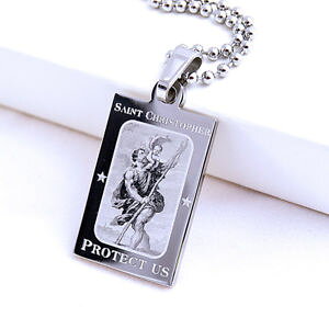 yzlbNX@ZgNXgt@[JX^X`[y_gNvsaint christopher acier personnalis pendentif avec collier pour sr travels