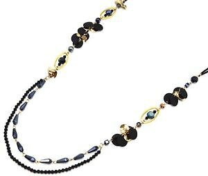 �y���������z�l�b�N���X�@�N���b�v�R�[�hcl2189f sautoir collier cordons avec perles, ovales et multi pices mtal n