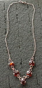 �y���������z�l�b�N���X�@�R�j���b�N�o���g�l�b�N���X�X�^�[�����O�V���o�[baltique cognac ambre collier femmes 155 argent sterling