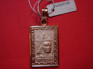 yzlbNX@GWvgy_ggDgANAS[hv[gre[WnOAbvpendentif egyptien toutankhamon plaque or vintage 70 neufgold plated pendent