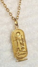 【送料無料】ネックレス　ペンダントネックレスカラーヴィンテージエジプトカートリッジcollier pendentif vintage couleur or grav cartouche gyptien 670