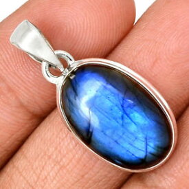 【送料無料】ネックレス　ペンダントマウントシルバーpendentif protection labradorite monture argent 925 ref 5334