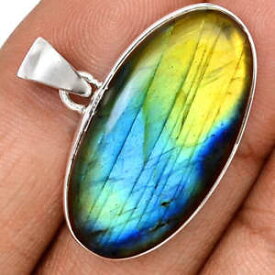 【送料無料】ネックレス　ペンダントマウントシルバーpendentif protection labradorite monture argent 925 ref 4974