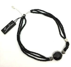 yzlbNX@RrALA[gsodini collana nera con cristalli e strass neri e bianchi art 930112p don