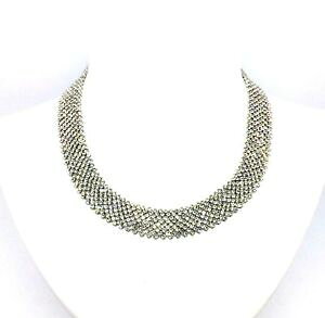 �y���������z�l�b�N���X�@�_�E�i�t�F�C�V�A�f�B�A�[�gsodini collana girocollo composta da una fascia morbida di strass art 700056