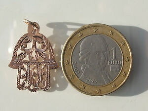 �y���������z�l�b�N���X�@�s���N�S�[���h�t�@�e�B�}�G���hbeau pendentif main de fatima ancien fin xixme en or rose 14k 5851000