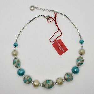 【送料無料】ネックレス ベネチアコンディムラーノベージュバードcollana antica murrina venezia con vetro di murano beige turchese verde coa10a59