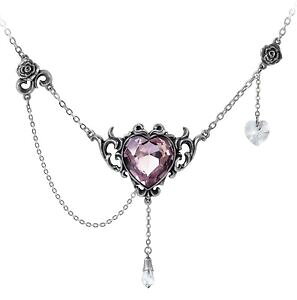 �y���������z�l�b�N���X�@�o���b�N�s���N�N���X�^���n�[�g�l�b�N���X�S�V�b�Nmagnifique baroque comtesse kamila cristal rose collier coeur alchemy gothic