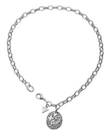 【送料無料】ネックレス　クリップクランプペンダントシルバーguess collier collier avec pendentif ubn41001 argent
