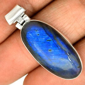 【送料無料】ネックレス　ペンダントマウントシルバーpendentif protection labradorite monture argent 925 ref 0628