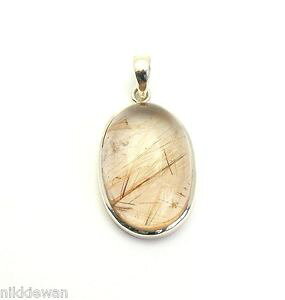 yzlbNX@X^[O][cX^[OVo[S[hNH[c`argent sterling en or rutile quartz bijoux pendentif 3203