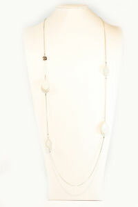 �y���������z�l�b�N���X�@�R���J�e�i�A�[�gsodini collana lunga con catena argentata e gocce luminose bianche art 91049