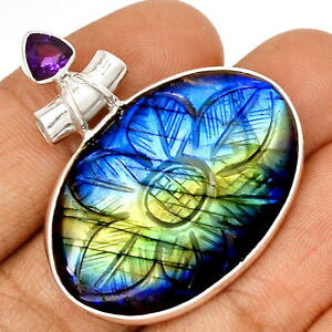 yzlbNX@y_gAWXgVo[}Egpendentif protection labradorite et amthyste monture argent 925 ref 6470