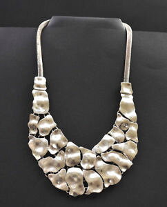 �y���������z�l�b�N���X�@�N�����v�H�r���e�[�W�W���G���[collier moderne plastron wj argent bijou fantaisie femme vintage jewelry
