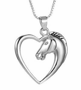 �y���������z�l�b�N���X�@�l�b�N���X�y���_���g�m�x���e�B�[collier, pendentif tte de cheval entour dun coeur nouveaut