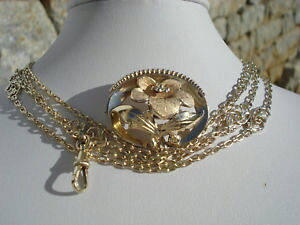 yzlbNX@S[hv[gA[gs`F[belle chainesautoir ancienne en plaque orart nouveaubroche nap iii