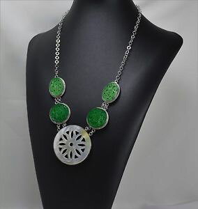 �y���������z�l�b�N���X�@�A���W�F���gcollana giada madreperla argento agln 043