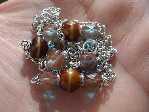 yzlbNX@lbNXKXbVpebeau collier neglige ancien en argentsaphiret et pate de verremaille jaseron