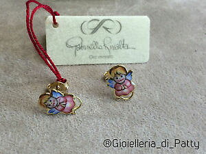 �y���������z�l�b�N���X�@���R���C�������Oorecchini gabriella rivalta in oro miniato con angioletti gold earrings