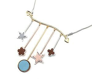 �y���������z�l�b�N���X�@�l�b�N���X�y���_���gcc1665e collier plastron pendentif multibarres avec charms cercle etoiles