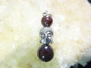 �y���������z�l�b�N���X�@�K�[�l�b�g���E���h�p�[��pendentif bouddha grenat almandin perle ronde 108 mm