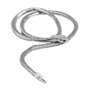 �y���������z�l�b�N���X�@cg2372 serpent en argent enroul ensemble collier avec strass